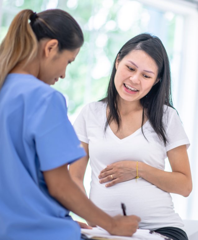 Pregnant Woman Visits Female Doctor