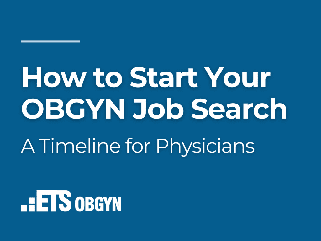 OBGYN physician job search guide by ETS OBGYN