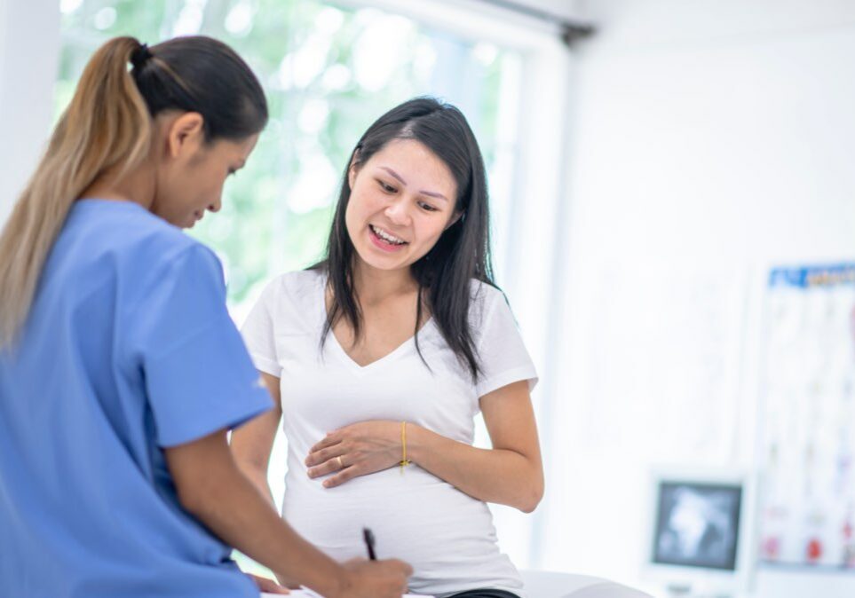 Pregnant Woman Visits Female Doctor